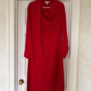 COS Red Long Sleeve Dress